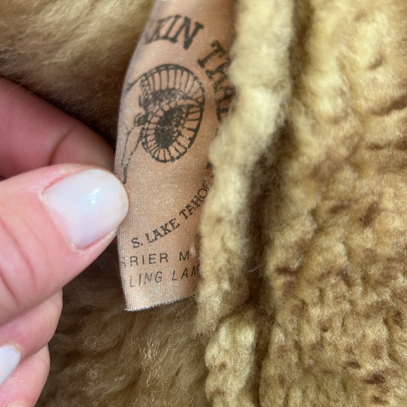 Vintage The Sheepskin Trader Shearling Lambskin Rancher coat jacket Small 4 6 - Picture 11 of 15